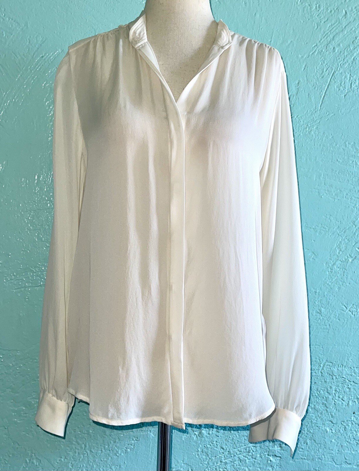 L’Agence Button Down Silk Blouse Anthropologie To… - image 5