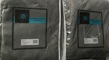 Pair Exclusive Fabrics Signature Blackout Velvet Grommet Curtains Gray 50  x84  