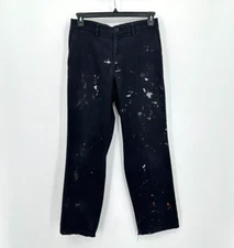 Distressed Dockers Signature Chino Pants 30x30 Black Art Paint Grunge Utility