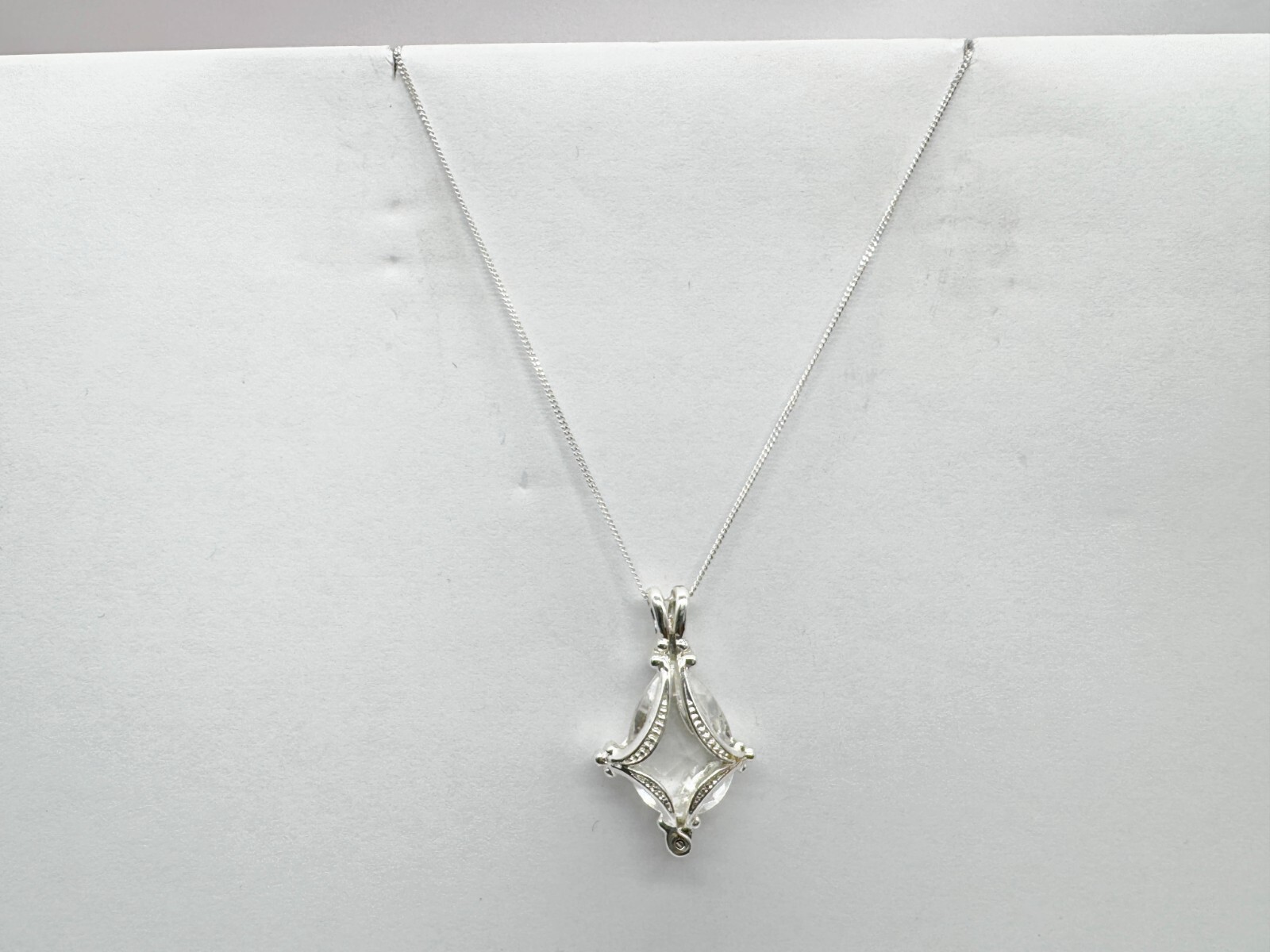 VINTAGE SOLID SILVER MODERNIST CHANGEABLE GEM SOL… - image 2