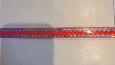 WTP Decorator Tape 5 Feet -5/8"  Scallop Orange/Silver for Lures Spoons Flashers