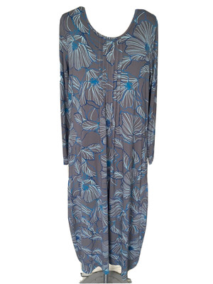 Adini Viscose/elastane dress scoop neck long sleeves side pockets Size M