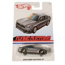 2020 Hot Wheels Target Retro Flying Customs 2015 FORD MUSTANG GT Gray w/Gold HOs