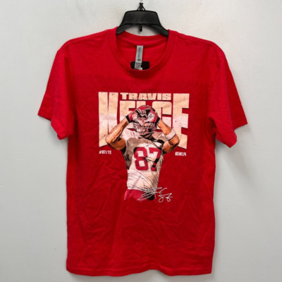 Next level Apparel NFL Travis Kelce Kansas City Heart Sign Red T-shirt Men Small
