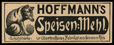 Werbung Reklame 1898 Hoffmann´s Speisen-Mehl Fabrikat aus feinstem Reis