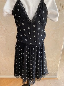 black dress with white stars