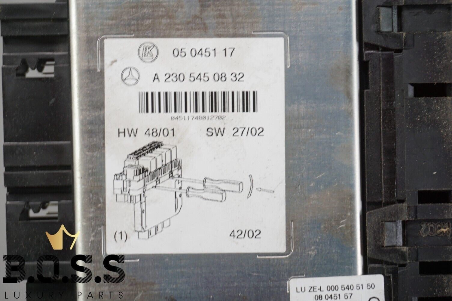 03-12 Mercedes R230 SL500 SL55 AMG Front Left SAM Fuse Box Control Module OEM