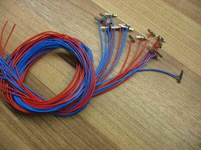 Minitrix/Roco N 16x track connector with power connection cable 0.14 mm-200 cm length