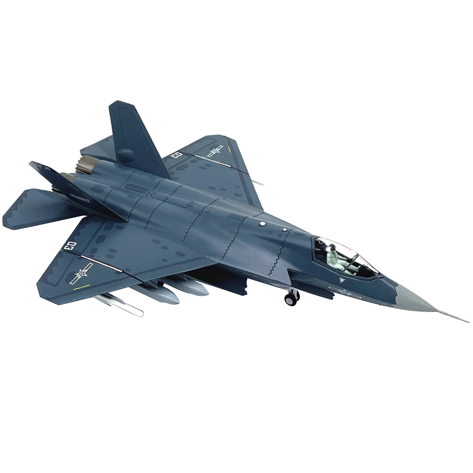 1/72 Scale 26cm Diecast Alloy China J-35 Fighter Aircraft Model With Stand