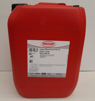 4,40 /l Meguin Megol Motorenöl HD-C3 Super Turbo 20W-50 20 L A3/B4 / E7  PKW LKW