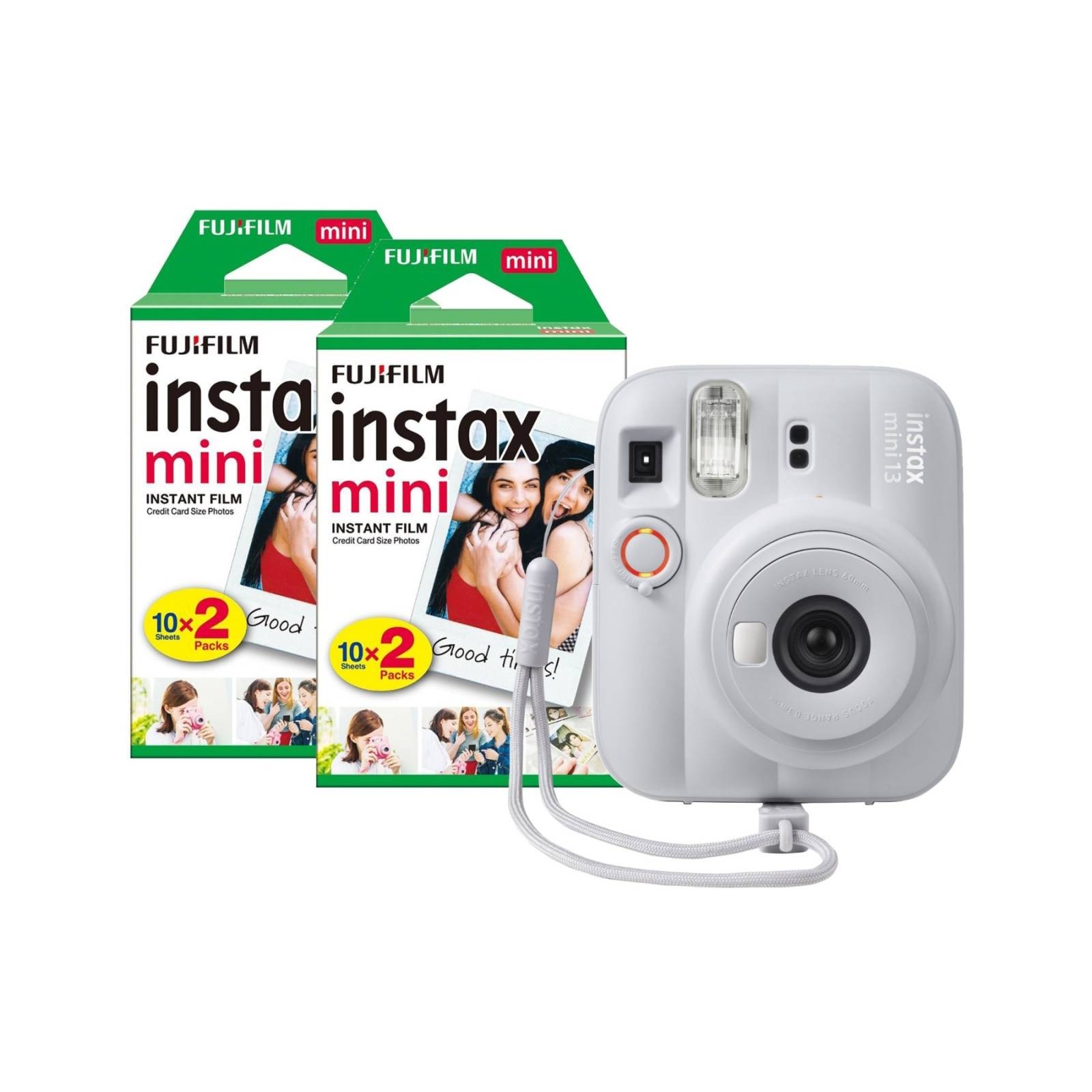 Fujifilm Instax Mini 13 Instant Camera Clay White Camera + 40 Shot Pack (1696323