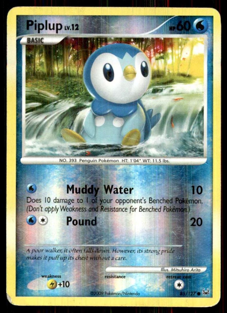 2009 Pokemon Platinum Reverse Foil Piplup C #85