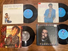 VINYL SINGLES 45s RECORD COLLECTION X 4 JOB LOT PICTURE COVERS BILLY OCEAN SOUL