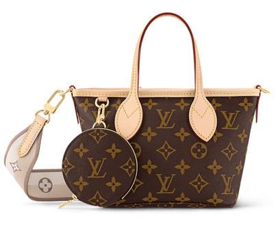 NEW Louis Vuitton Monogram Neverfull BB Tote Bag Beige M46705
