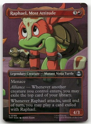 Raphael, Most Attitude (Borderless) #199 (Foil) NM Teenage Mutant Ninja Turtles
