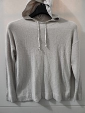 J Jill Sweatshirt Womens XS Petite Taupe Hoodie Pullover Waffle Cotton Blend