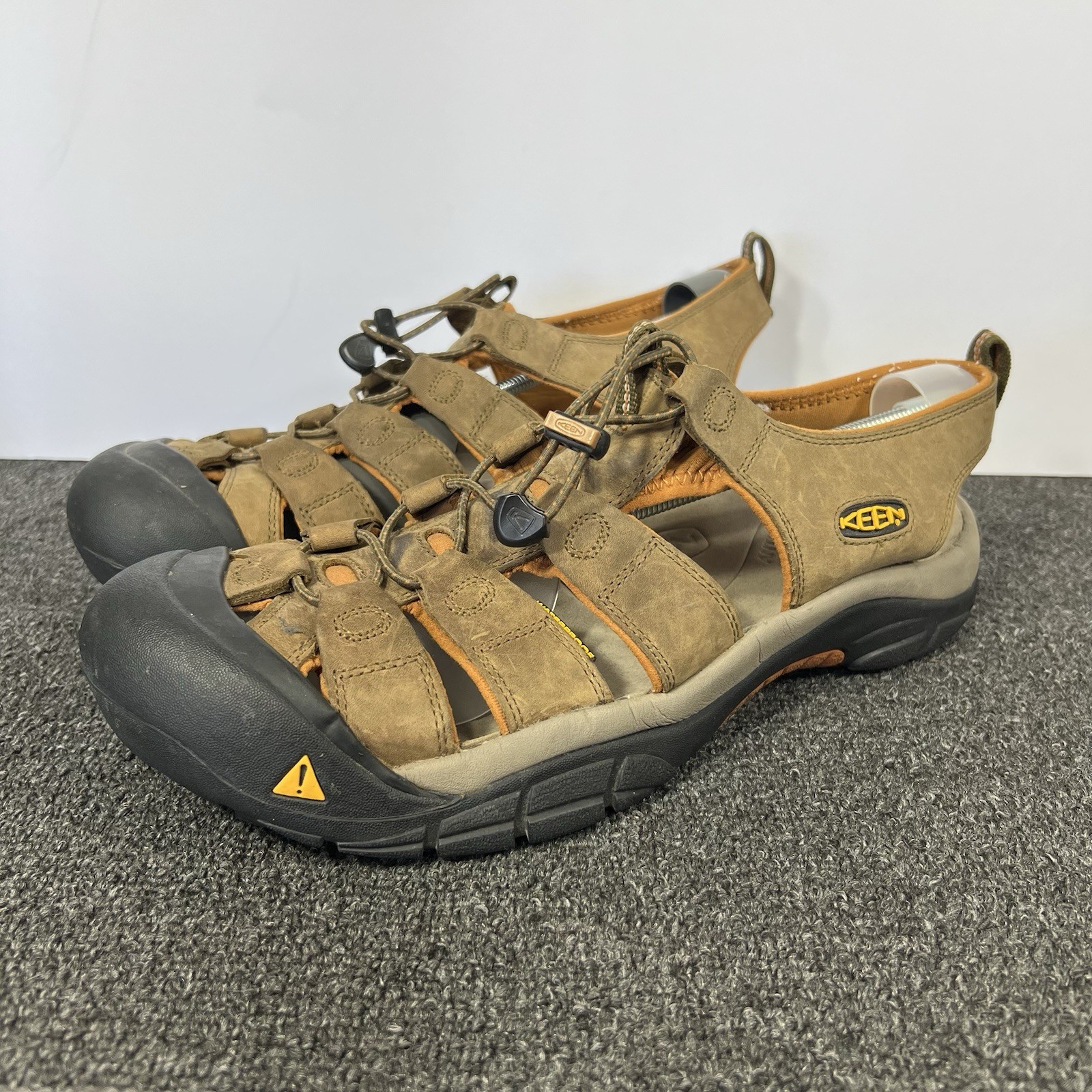 Sandali Keen Newport pescatore uomo taglia 15 impermeabili pelle marrone sport outdoor