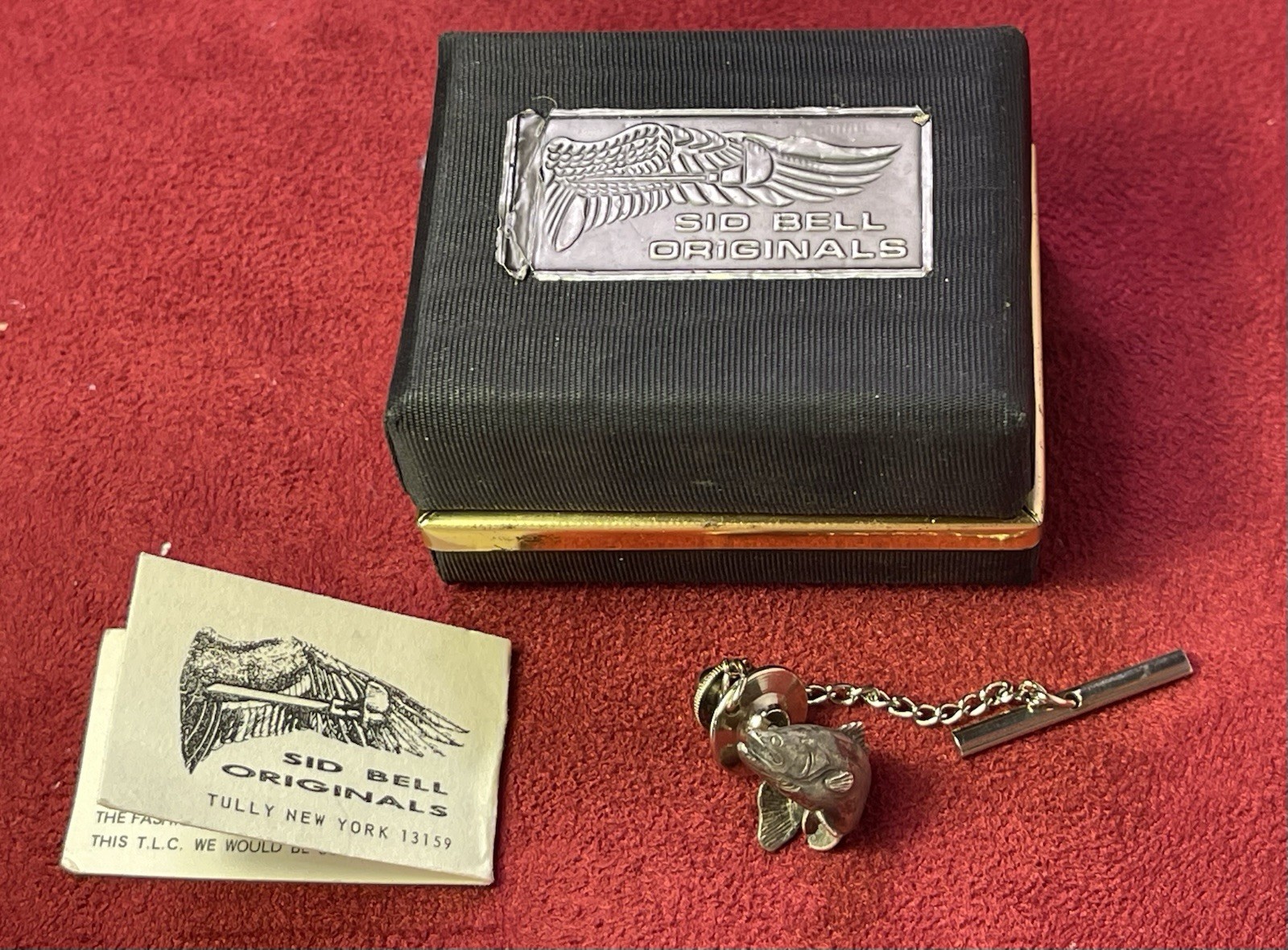 Solid Sterling Silver Original Sid Bell Trout Tie… - image 10