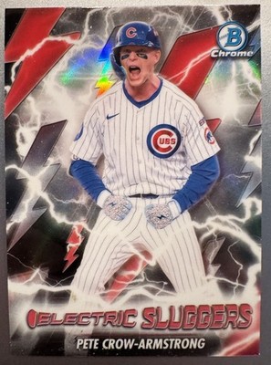 Topps 2025 Bowman Chrome Pete Crow-Armstrong Electric Sluggers ES-24 Cubs