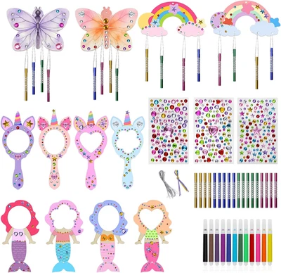 47 Stück Einhorn Bastelset Kinder - DIY Handwerk