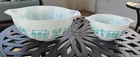 Pyrex butterprint Vintage nesting bowls, #441 and #443, very nice condition