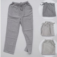 Men Cotton Striped Pajama Bottoms Loungewear Pants Nightwear Breathable Soft New
