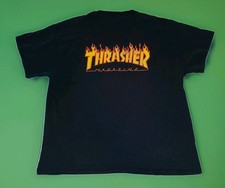 Men's XL Classic Black Thrasher Magazine T-Shirt Skateboard Tee Shirt Skate T