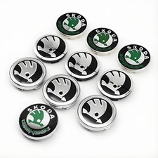 New 56mm Wheel Centre Caps Aluminium Domed Sticker Logo Alloy Badge 4Pcs Ac...