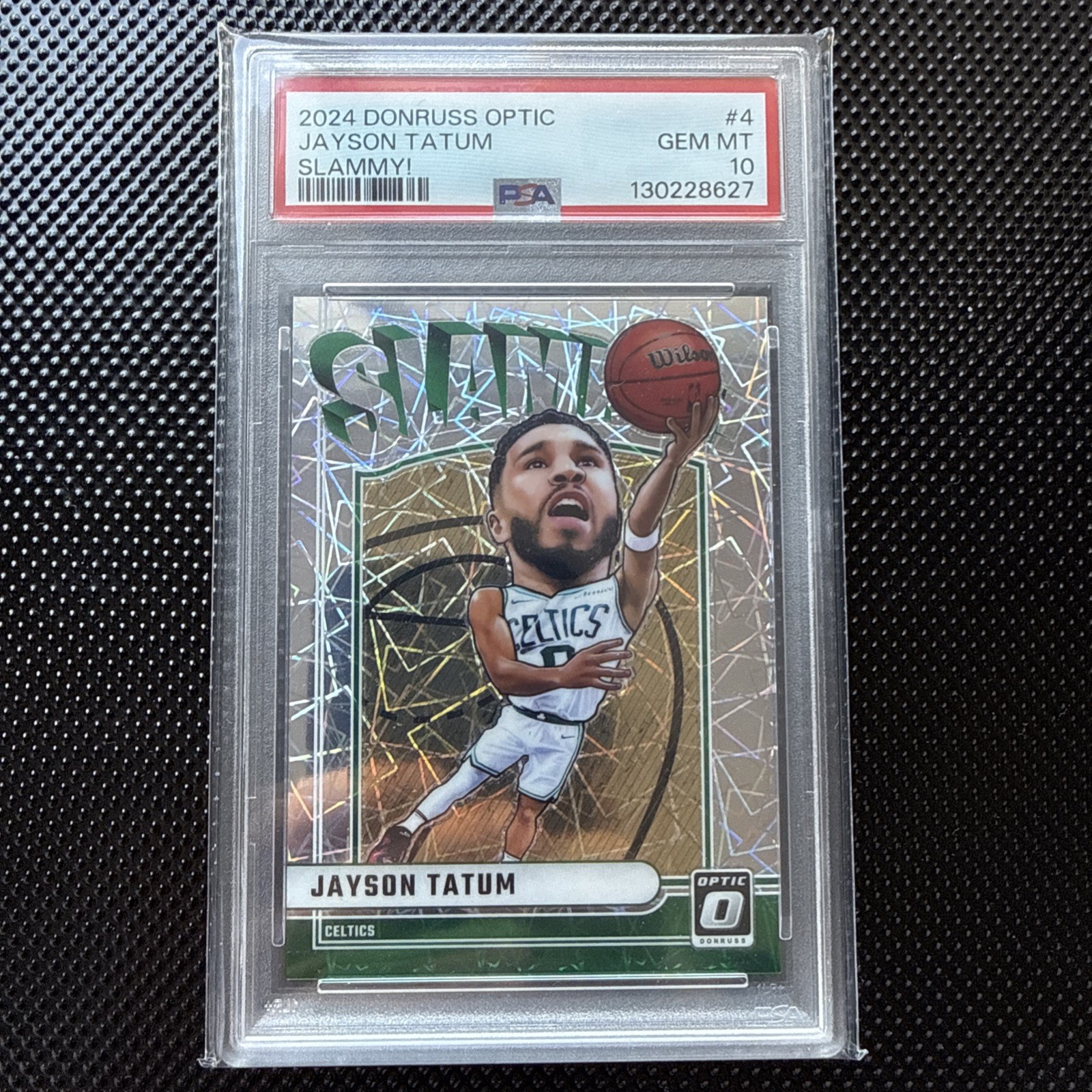 2024-25 Donruss Optic Jayson Tatum Slammy! #4 Celtics PSA 10