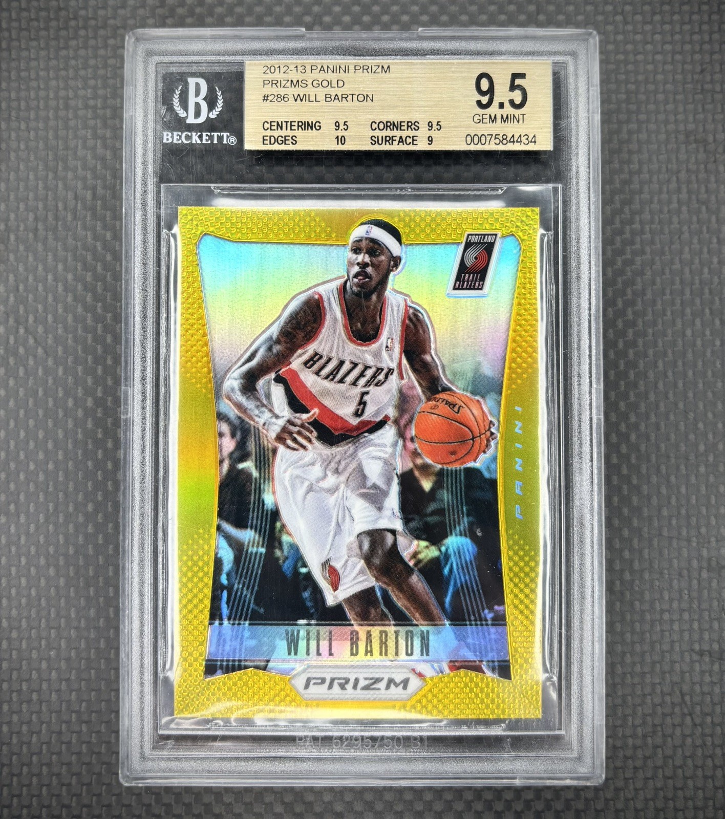 2012 -13 Panini Prizm - Will Barton Gold RC /10 BGS 9.5