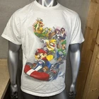 Vintage 2008 Nintendo Mario Kart Wii Video Game Promo Tee Shirt Adult L White