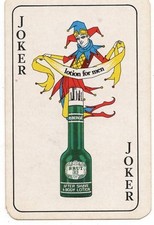 RARE VINTAGE "Brut 33 Mens Splash on Lotion" JOKER Play Card #01