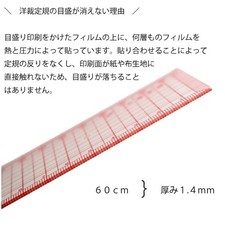 60&times;5cm Grid Ruler B with 12mm Seam Allowance Line