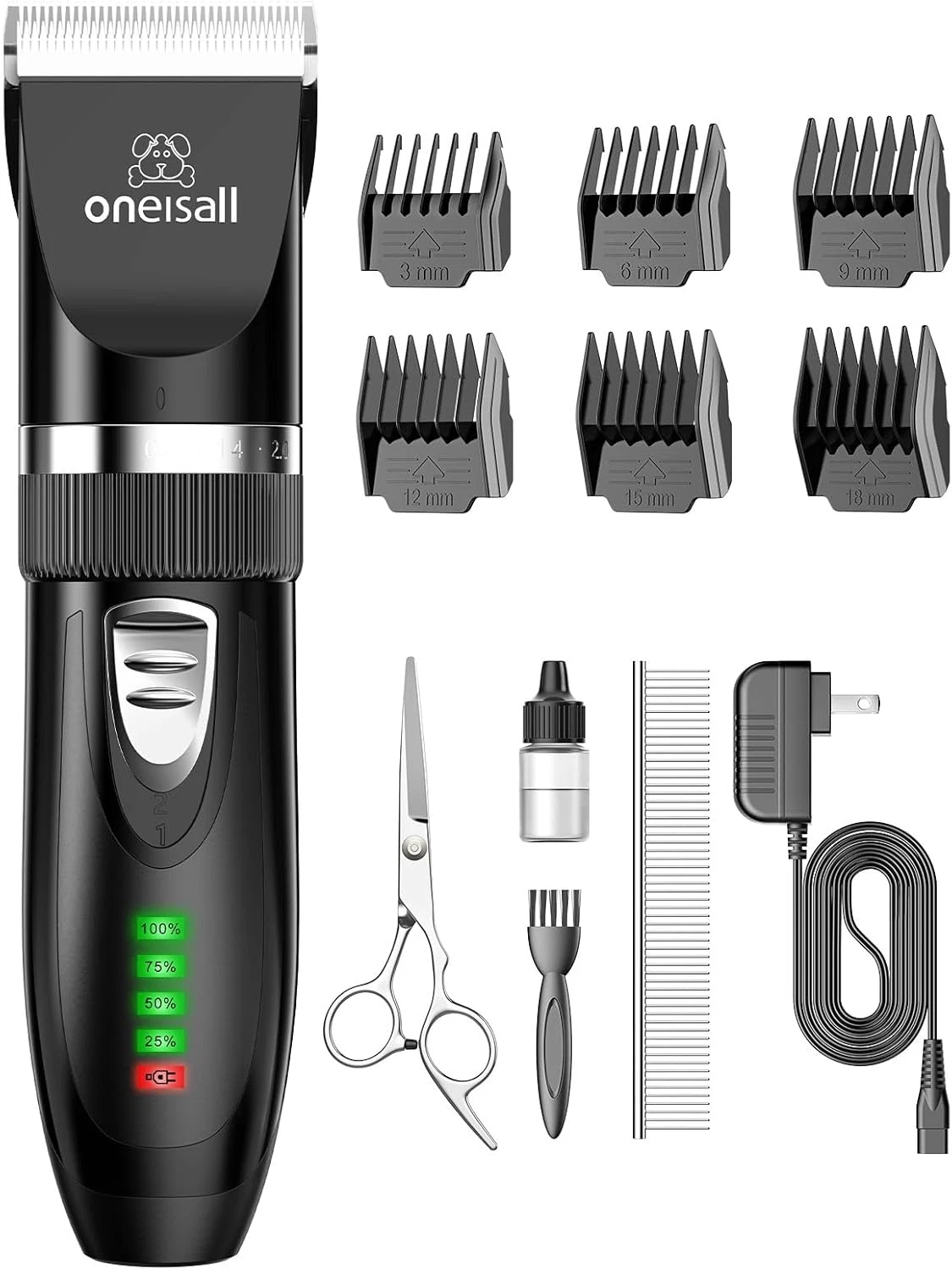 Quiet Cat Clippers - Matted & Long Hair,2-Speed Cordless Pet Shaver Grooming Kit