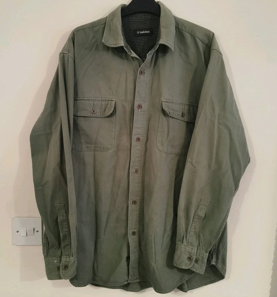 Hawkshead Utility Shirt Men's Medium M Green 100% Cotton Hiking Work Hunting
Opens in a new window o