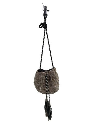 Perlenbeutel Beuteltasche Silber Glamourös Quasten Abendtasche Damen