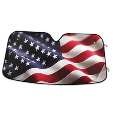 Windshield Sun Shade for Front of American Flag - 55x27.6 Inch