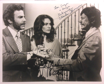 Charles Bronson/Maximilian Schell/Jaqueline Bisset  orig. Autogramm  20x25