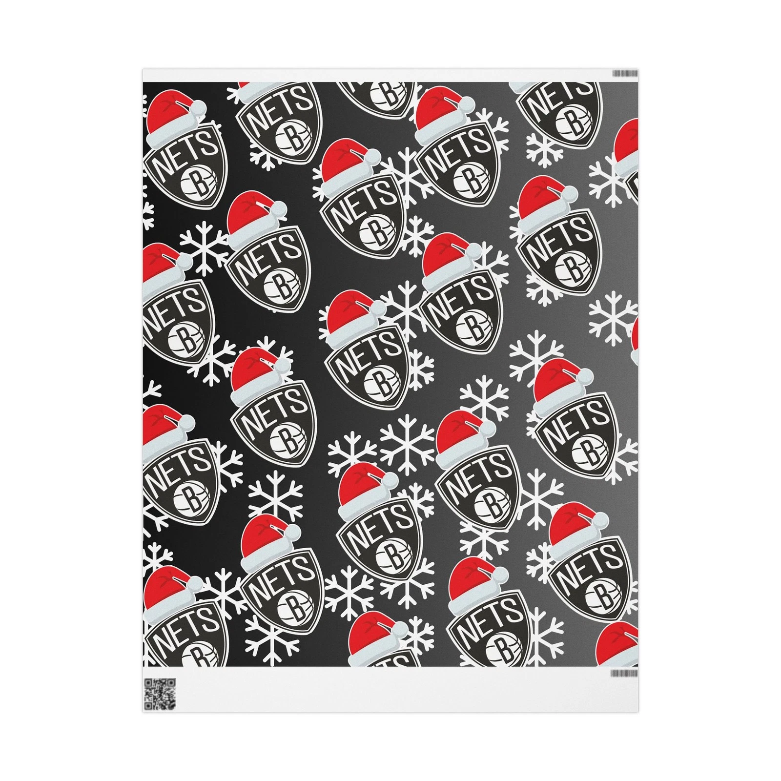Brooklyn Nets Gift Wrap for Holidays, Christmas Basketball Wrapping Paper