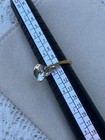 VINTAGE Engagement Ring 10K Gold Round White Topaz Solitaire CLARK & COOMBS 4.75 — photo 6