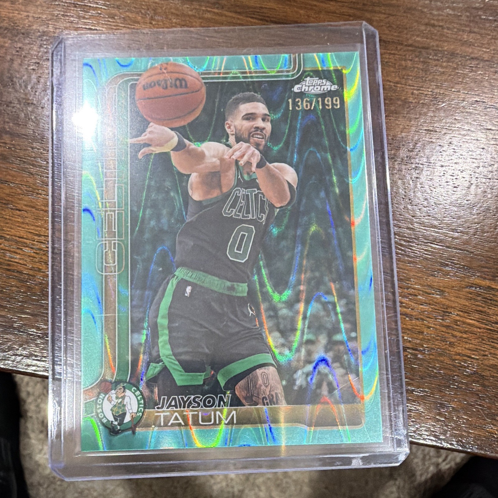 2025-26 Topps Chrome - Jayson Tatum #49 Aqua Raywave Refractor /199