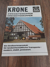 Orig, Prospekt Krone Zweiseitenkipper Dreiseitenkipper ZK / DK   Kipper Traktor
