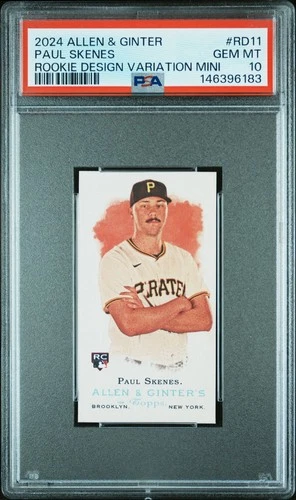 2024 Topps Allen & Ginter #RD-11 PAUL SKENES RC Design Variation Mini PSA 10