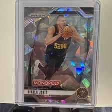 2024-25 Panini Prizm Monopoly Nikola Jokic Silver White Cracked Ice Prizm SP
