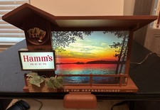 Vintage Hamms Lighted Beer Sign with Lake Scene
