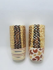 My Minds Eye Fall Leaves & Stripe Design Cupcake Liner Baking Cups-36 Count