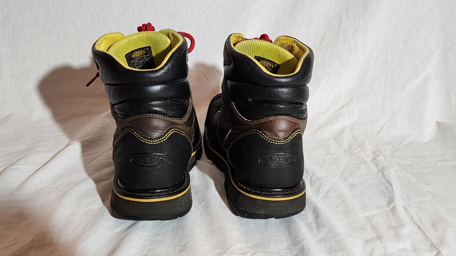 Stivali KEEN Utility Milwaukee uomo 12 pelle marrone stringati punta acciaio impermeabili