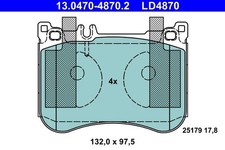 F&uuml;r ATE 13.0470-4870.2 BRAKE PADS. DB P. R231/W222 2.2-3.5 AMG 12- CERAMIC