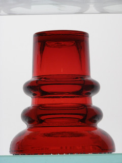 SI 135 Ruby Red 39th NIA Convention glass insulator Portland OR mint