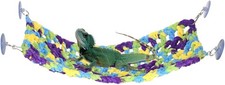 Reptile Hammock Hanging Rectangular Bearded Dragon Bed W/ Suction Cups  Hooks